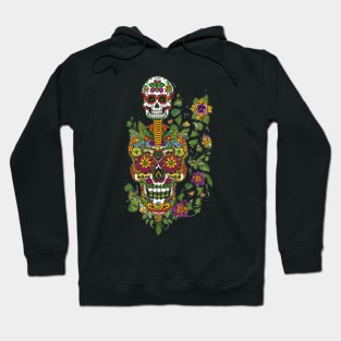 Celebrate Día de los Muertos with this colorful sugar skull art 10 Hoodie